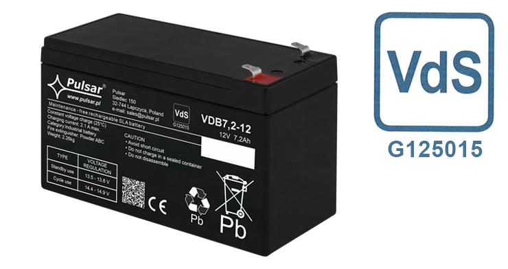 VDB7,2-12 - Akkumulátorok 7,2Ah/12V VDB