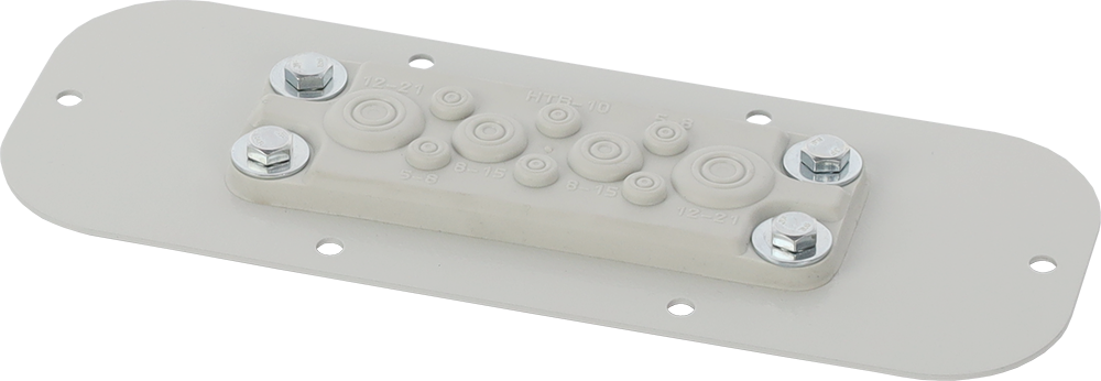 AWOH-PM10B - Plate with 10 membrane grommets for AWOH series enclosures