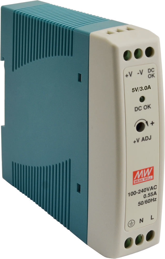 Alimentatore Switching MDR-20-5 20W 3A – Convertitore Per Guida DIN, Ad Alta Efficienza E Protezioni
