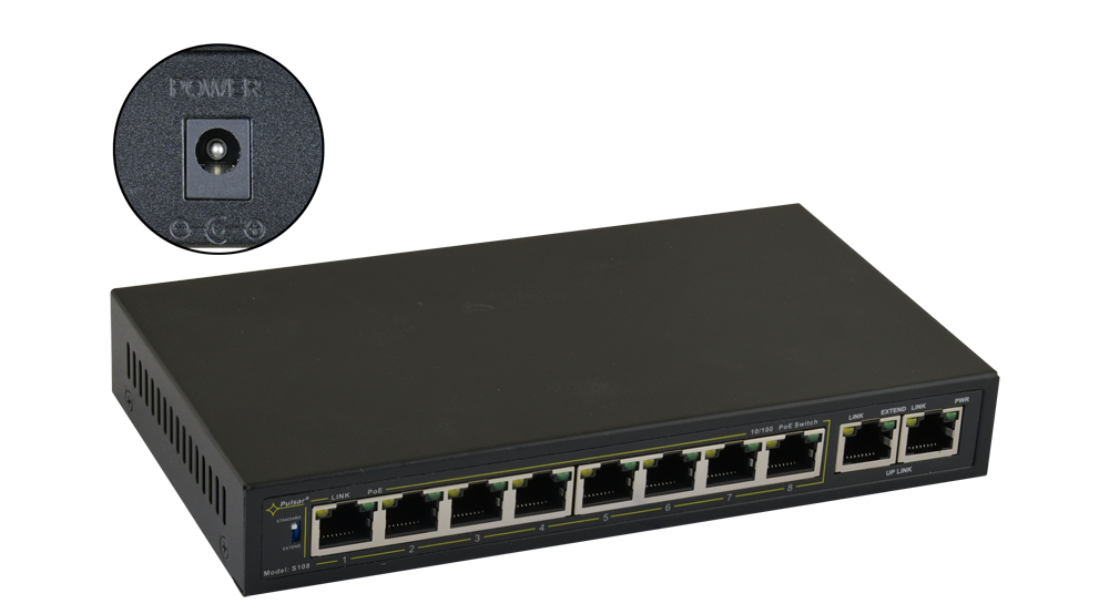 S108WP - S108WP 10-port PoE switch for 8 IP cameras without power supply 