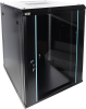 RWA1566-B - 15U / 19” RACK cabinet, wall mounted, ready to assemble, black, 600x600