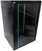 RWA1866-B - 18U / 19” RACK cabinet, wall mounted, ready to assemble, black, 600x600