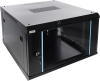 RWA666-B - 6U / 19” RACK cabinet, wall mounted, ready to assemble, black, 600x600
