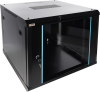 RWA966-B - 9U / 19” RACK cabinet, wall mounted, ready to assemble, black, 600x600